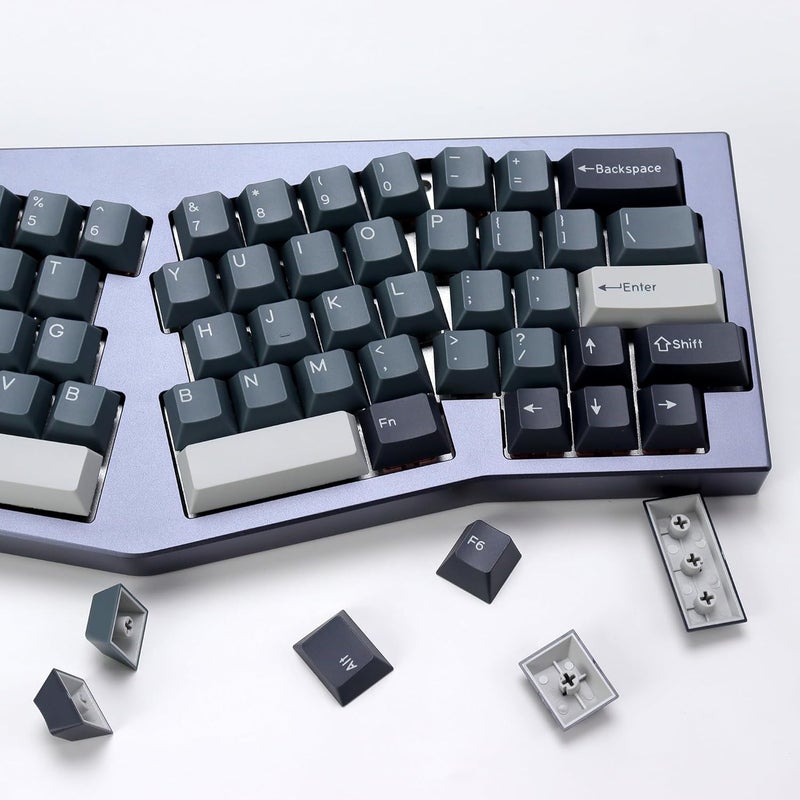 KBDiy Apollo PBT Double Shot Keycap Set,176 Keys Grey Custom Key Cap Keycaps 60 Percent Cherry Profile Keycaps for 61/64/68/84/87/100/104/108 Mechanical Keyboard - Image 5
